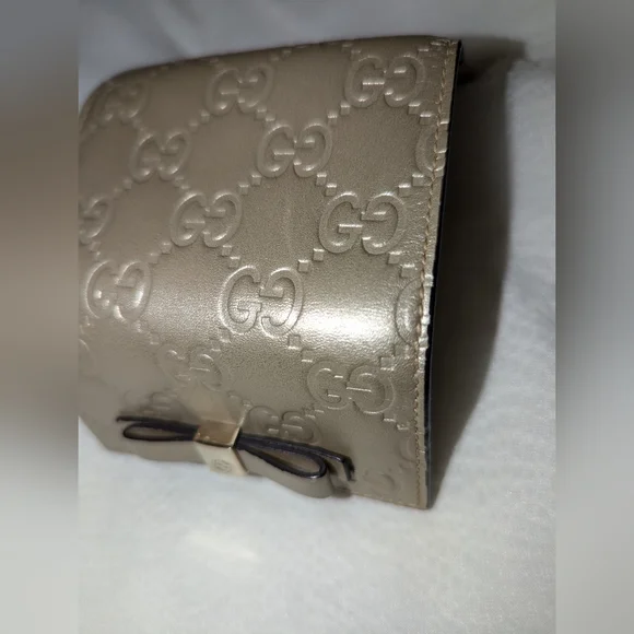 GUCCI Guccissima Leather 6 Rings Key Case Ribbon Gold GG Logo EUC - Picture 8 of 16